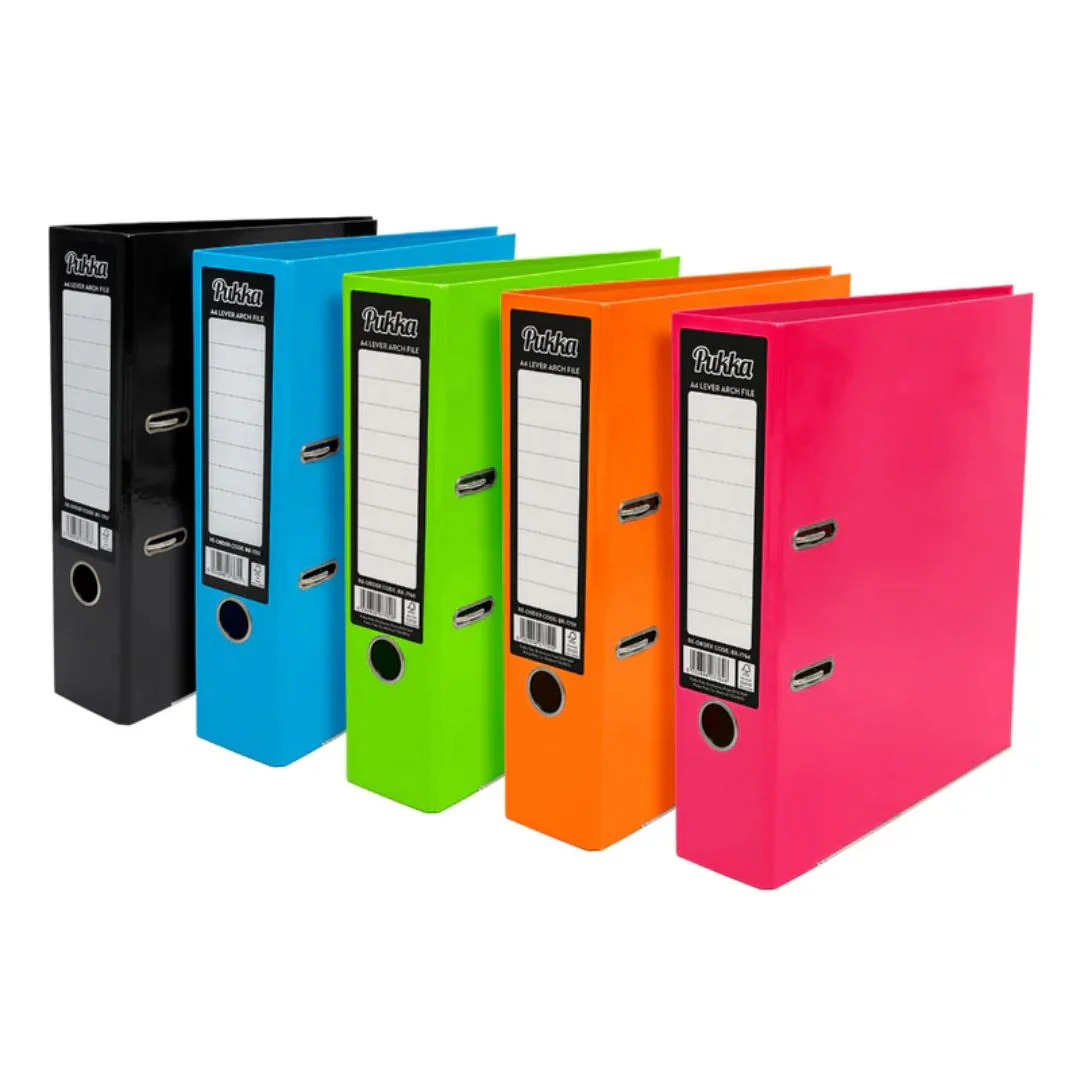 Pukka A4 Lever Arch File - Sherbet Color Ring Binder Folder