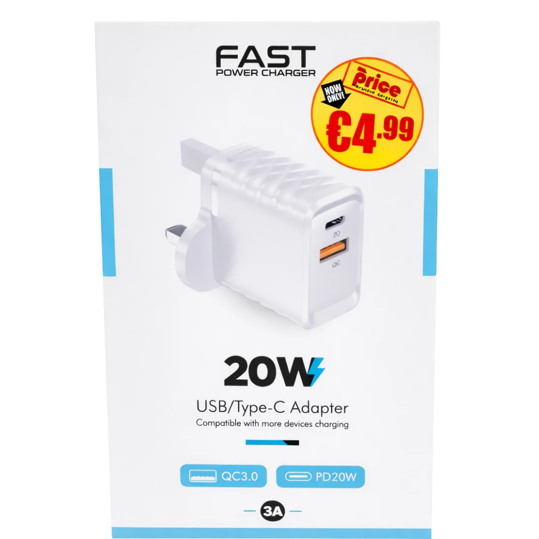 QC + PD 20W Wall Charger