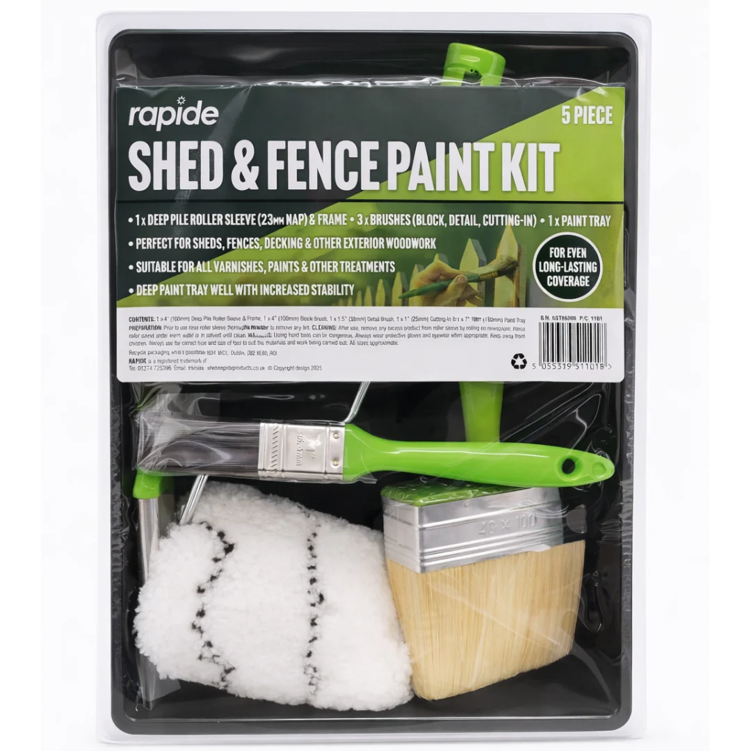 Rapide Shed & Fence Paint Set – 5 Pieces