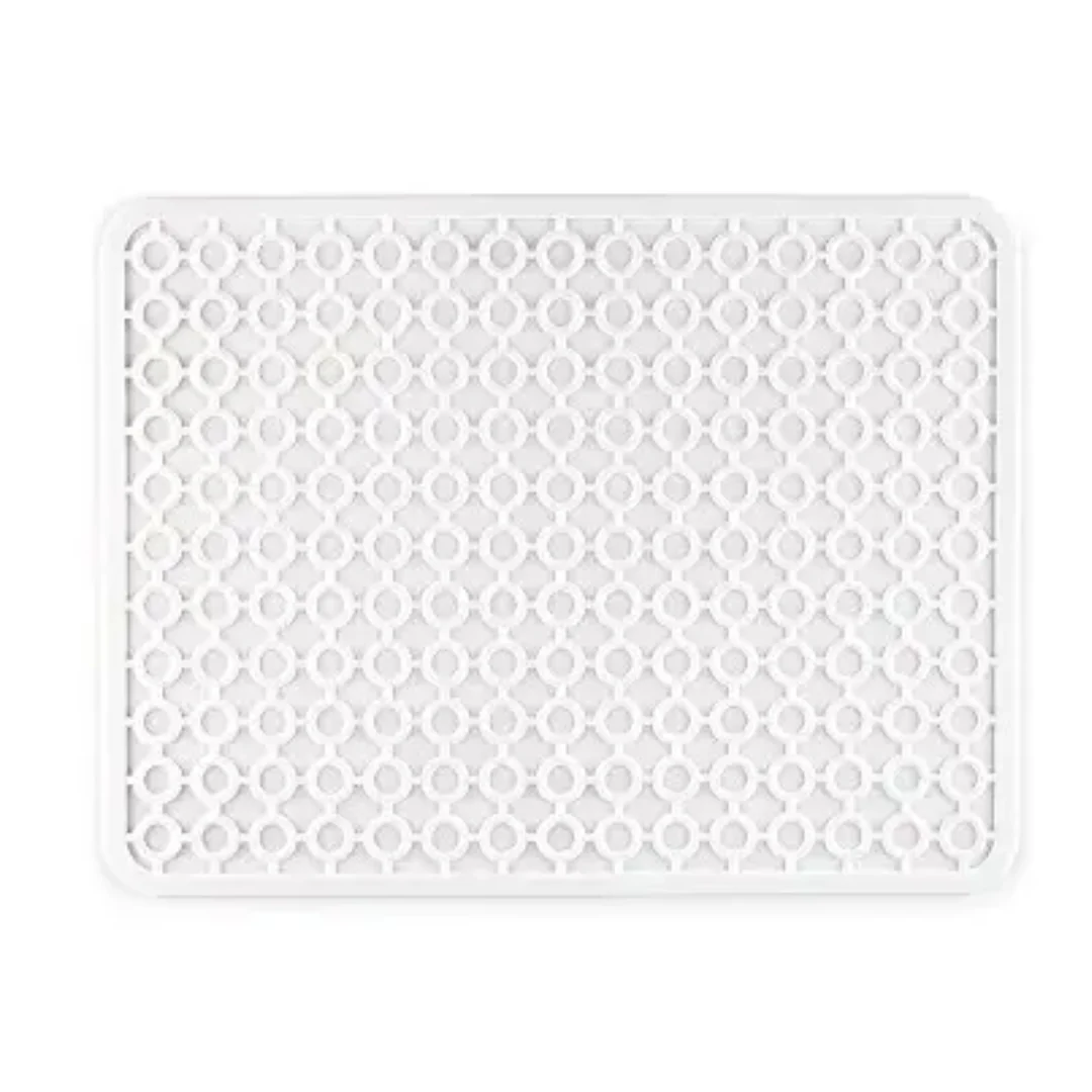 Rectangular Rubber Sink Mat Kenya White
