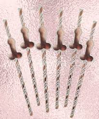 Rose Gold Willy Straws