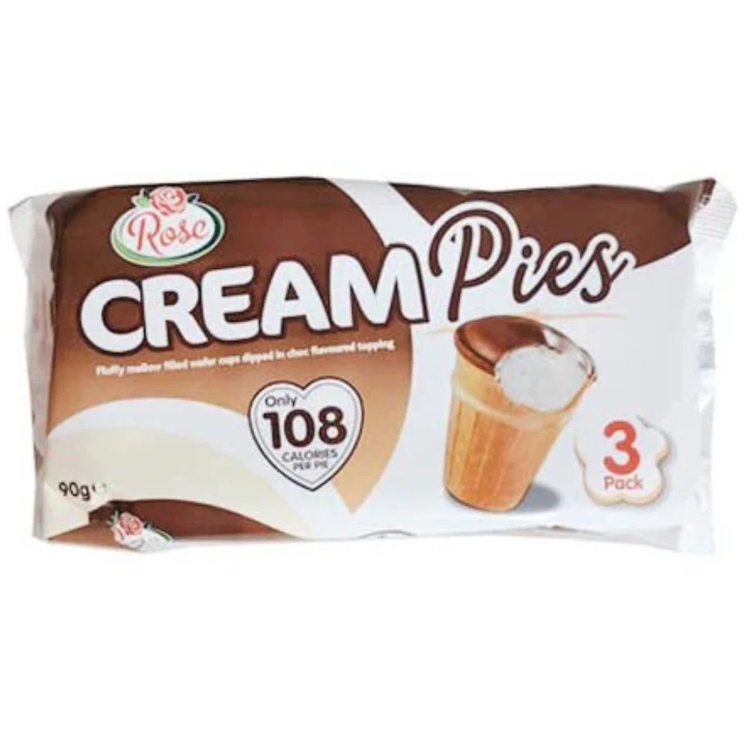 Rose Wafer Cream Pies 3 Pack 90g