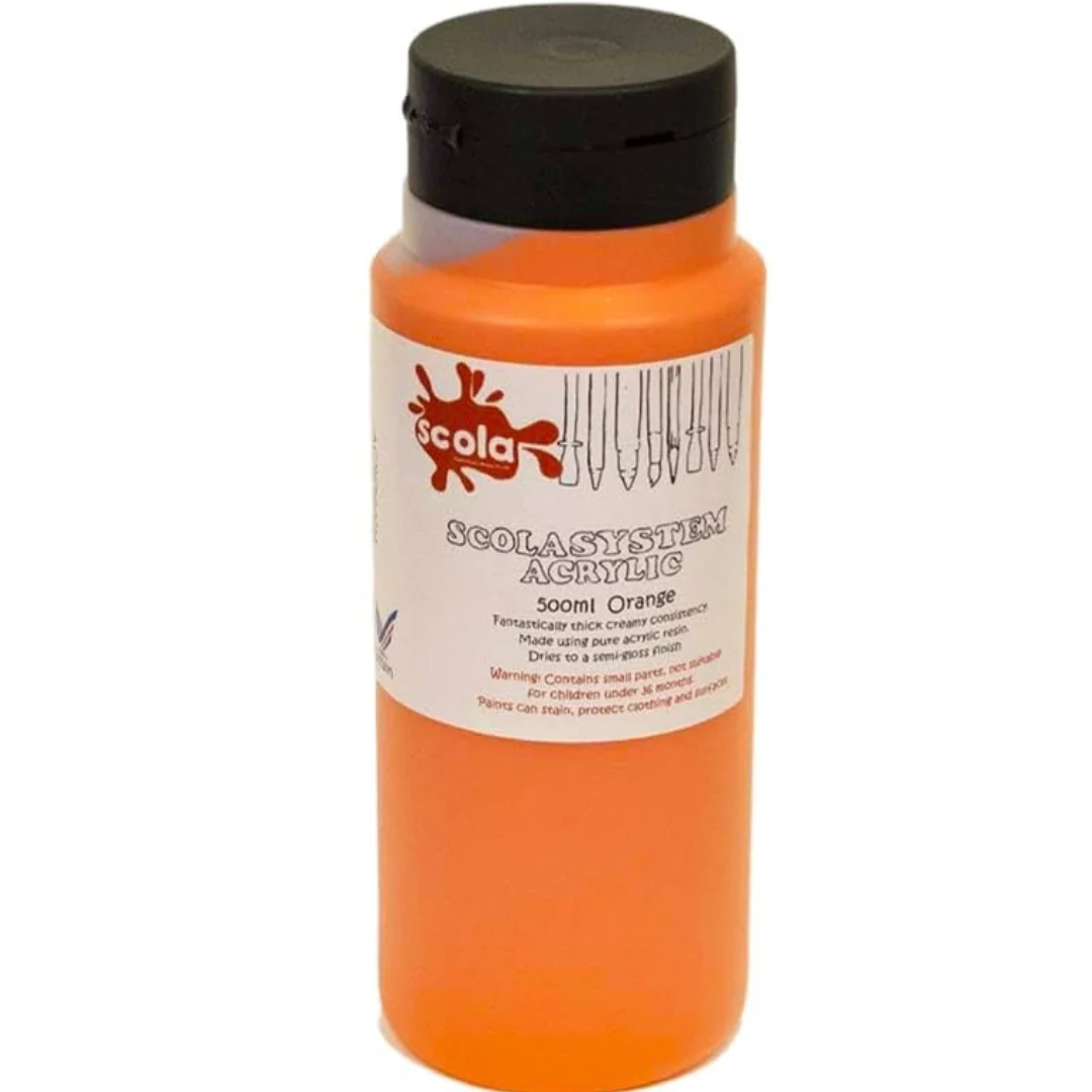 Scola 500ml Orange Poster Paint