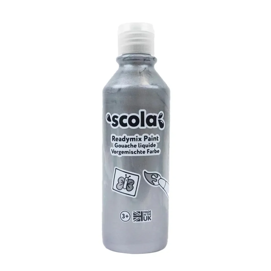 Scola Readymix Metallic Silver Paint 300ml
