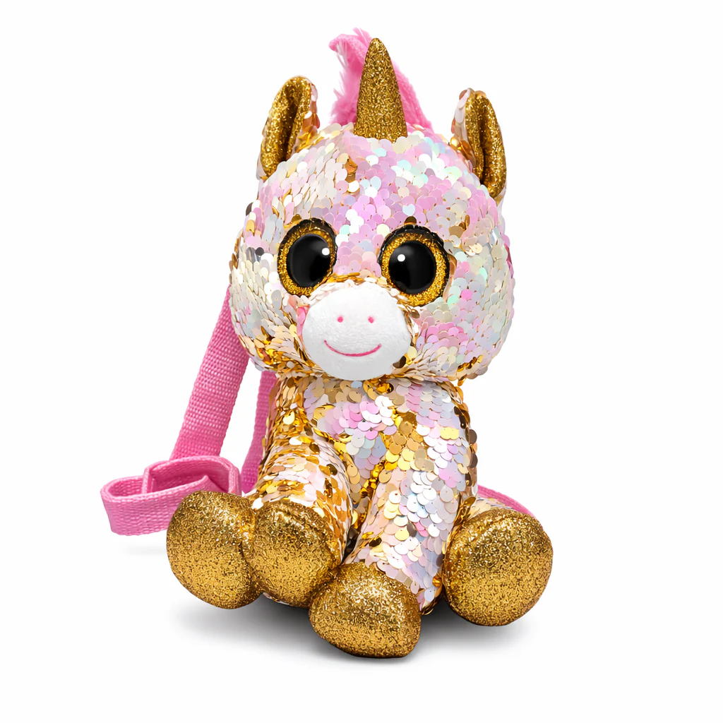 Sequin Unicorn Backpack Pink