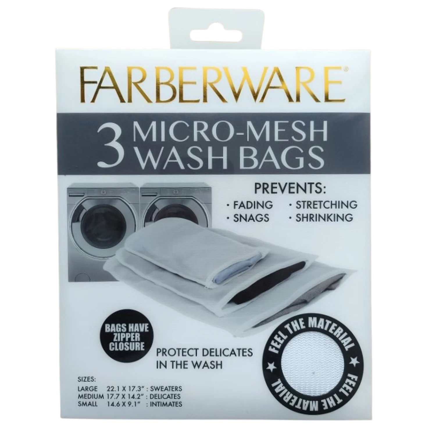 Set of 3 Micro-Mesh Wash Bags
