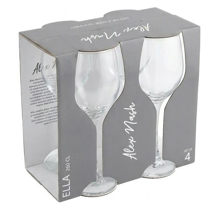 Set of 4 White Wine Glasses 260ml