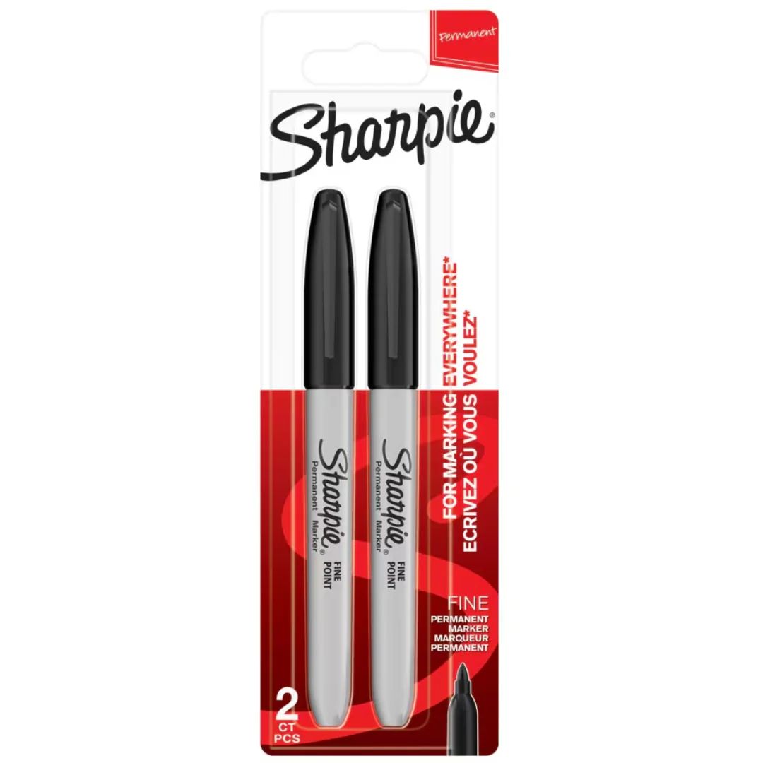 Sharpie Black Permanent Markers 2pk
