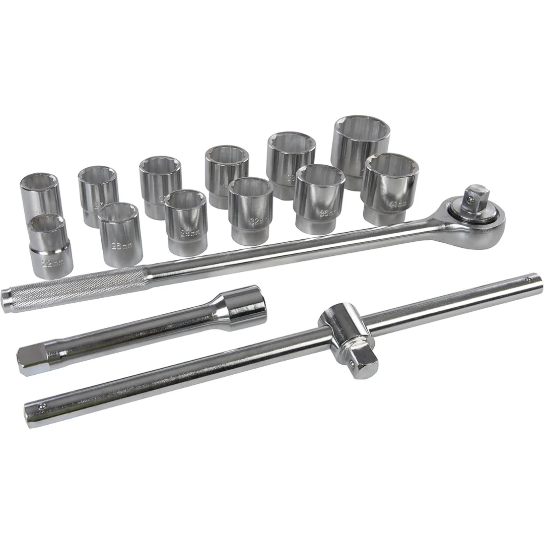 Silverline 15-Piece Socket Set - Image 2