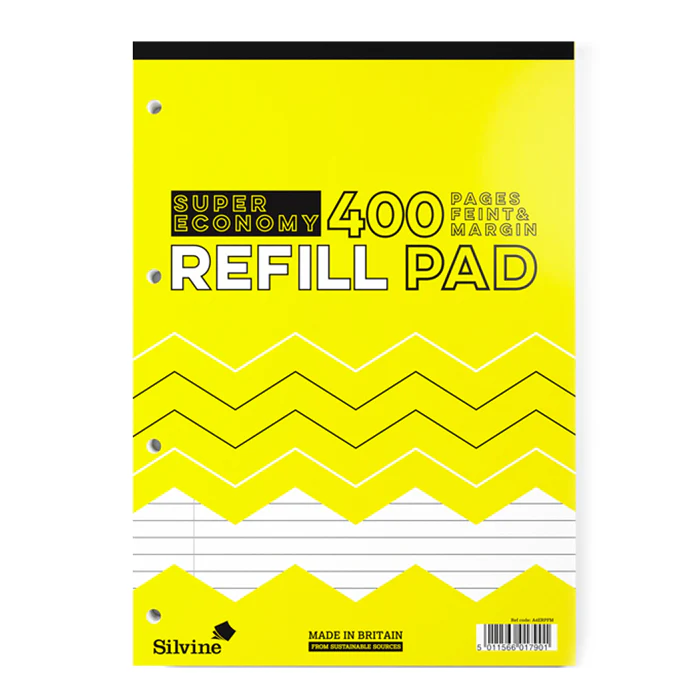 Silvine Super Economy 400 pages A4 Refill Pad