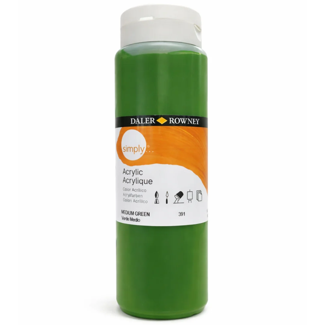 Simply 500ml Green Acrylic Paint