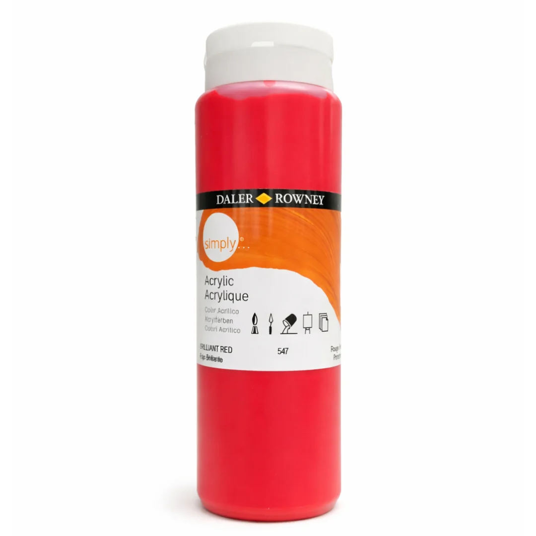 Simply 500ml Red Acrylic Paint