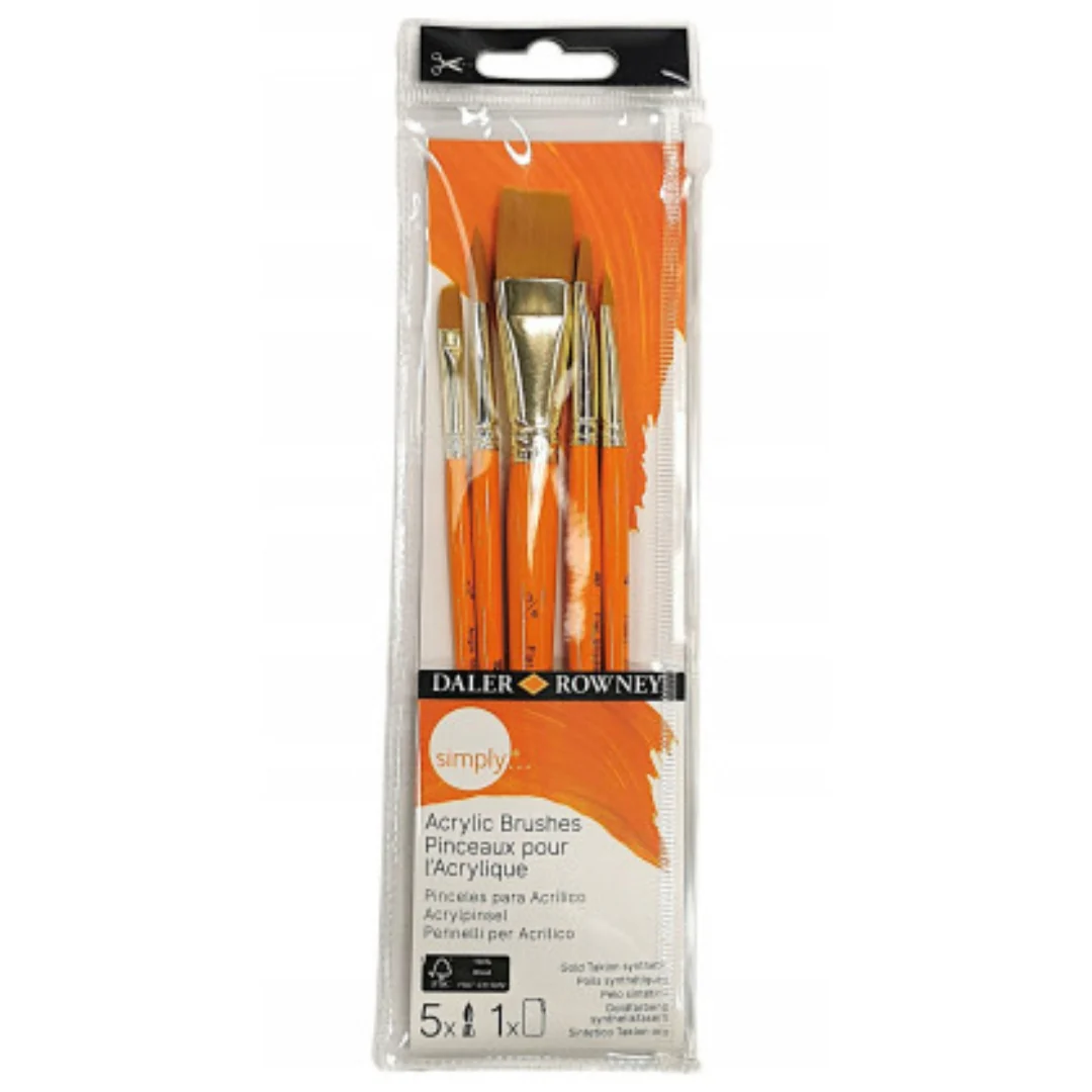 Simply 5pc Acrylic Brush Set #1