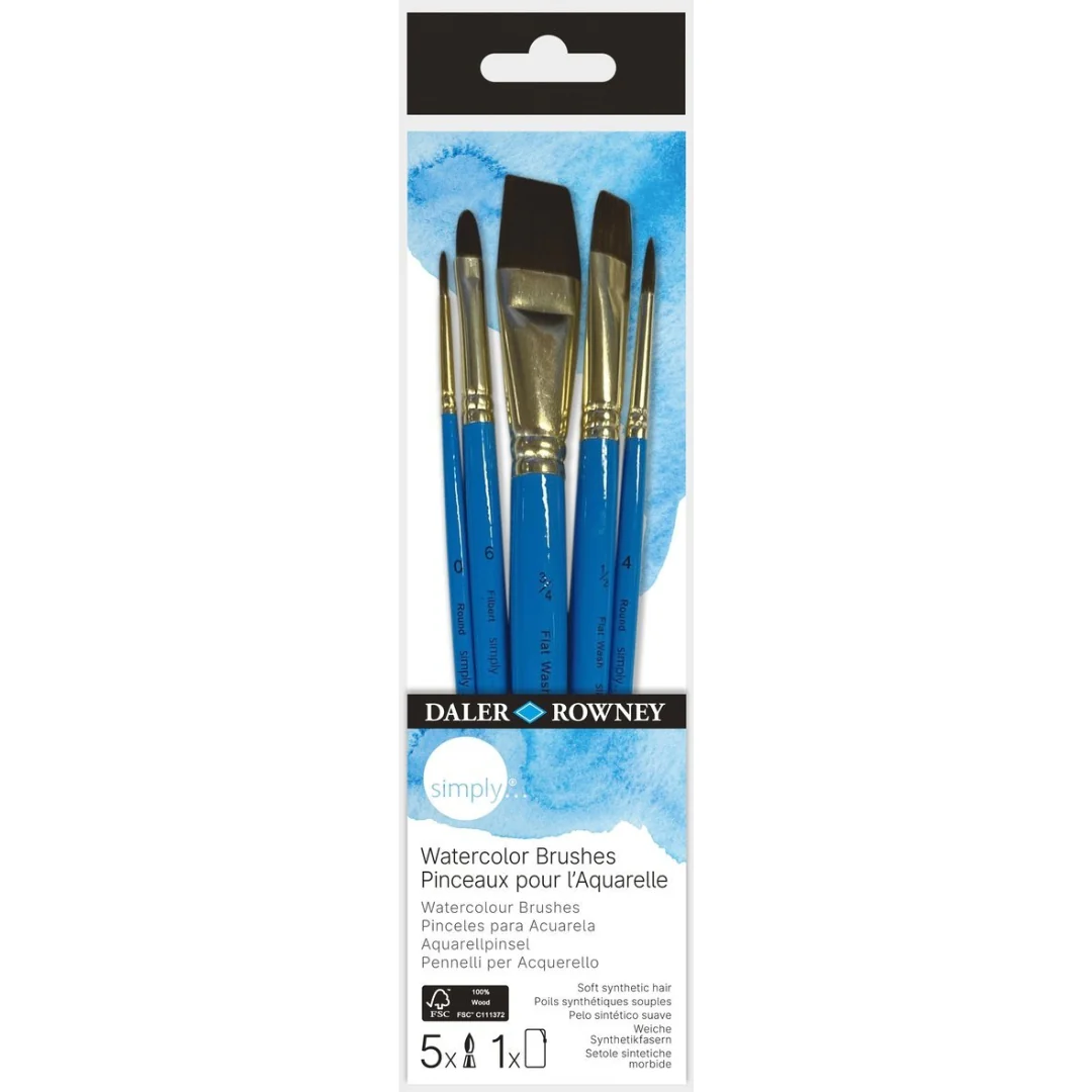 Simply 5pc Watercolour Brush Set
