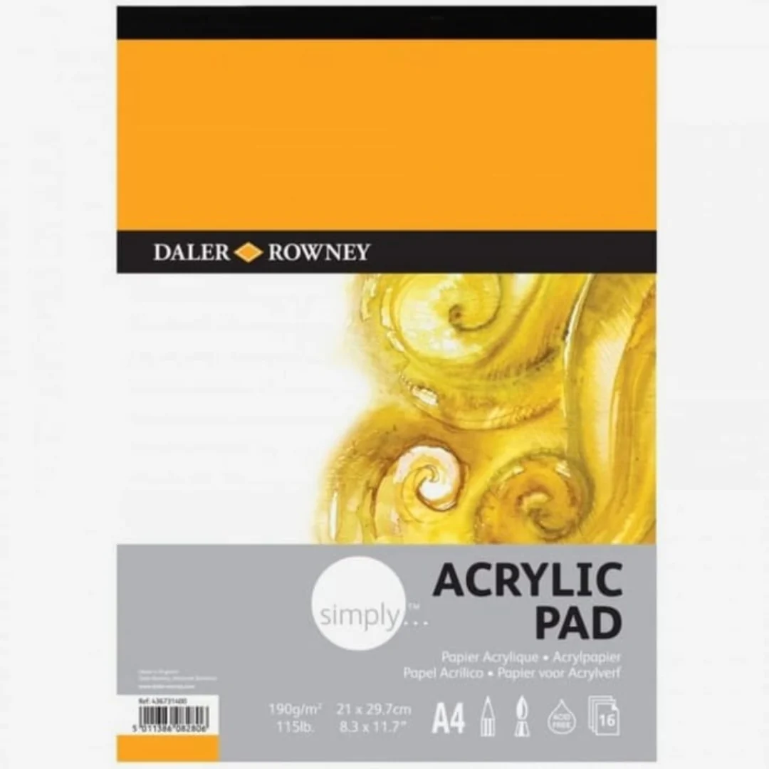 Simply A4 16 Sheet Acrylic Pad 190gsm