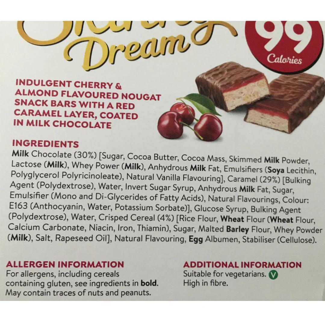 Skinny Dream Cherry Bakewell Bars 5x24g - Image 2