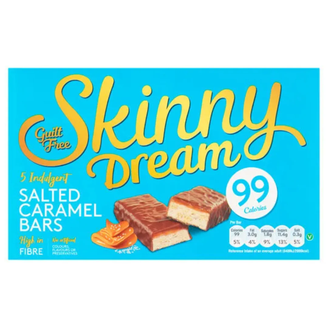 Skinny Dream Salted Caramel Bars – 5 x 25g