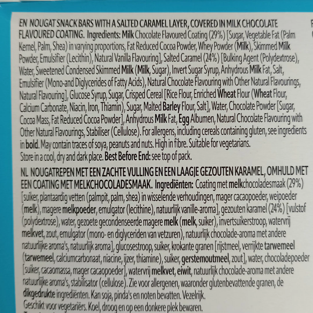 Skinny Dream Salted Caramel Bars – 5 x 25g - Image 2