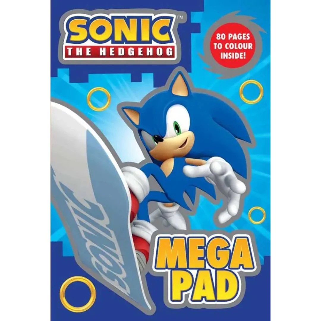 Sonic the Hedgehog Mega Activity Pad Kids Coloring & Sticker Book