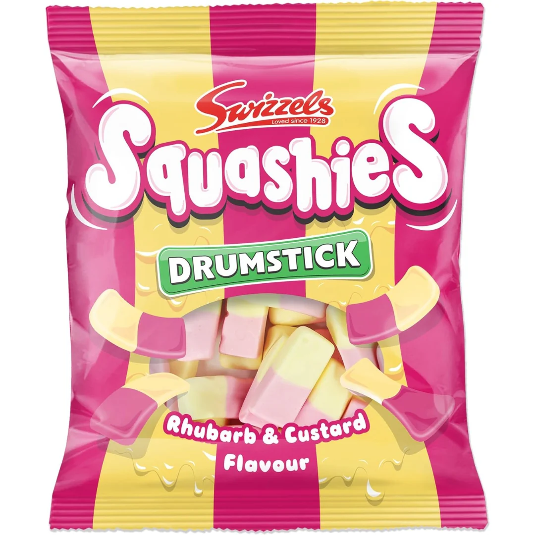 Squashies Rhubarb and Custard Sweets 140g