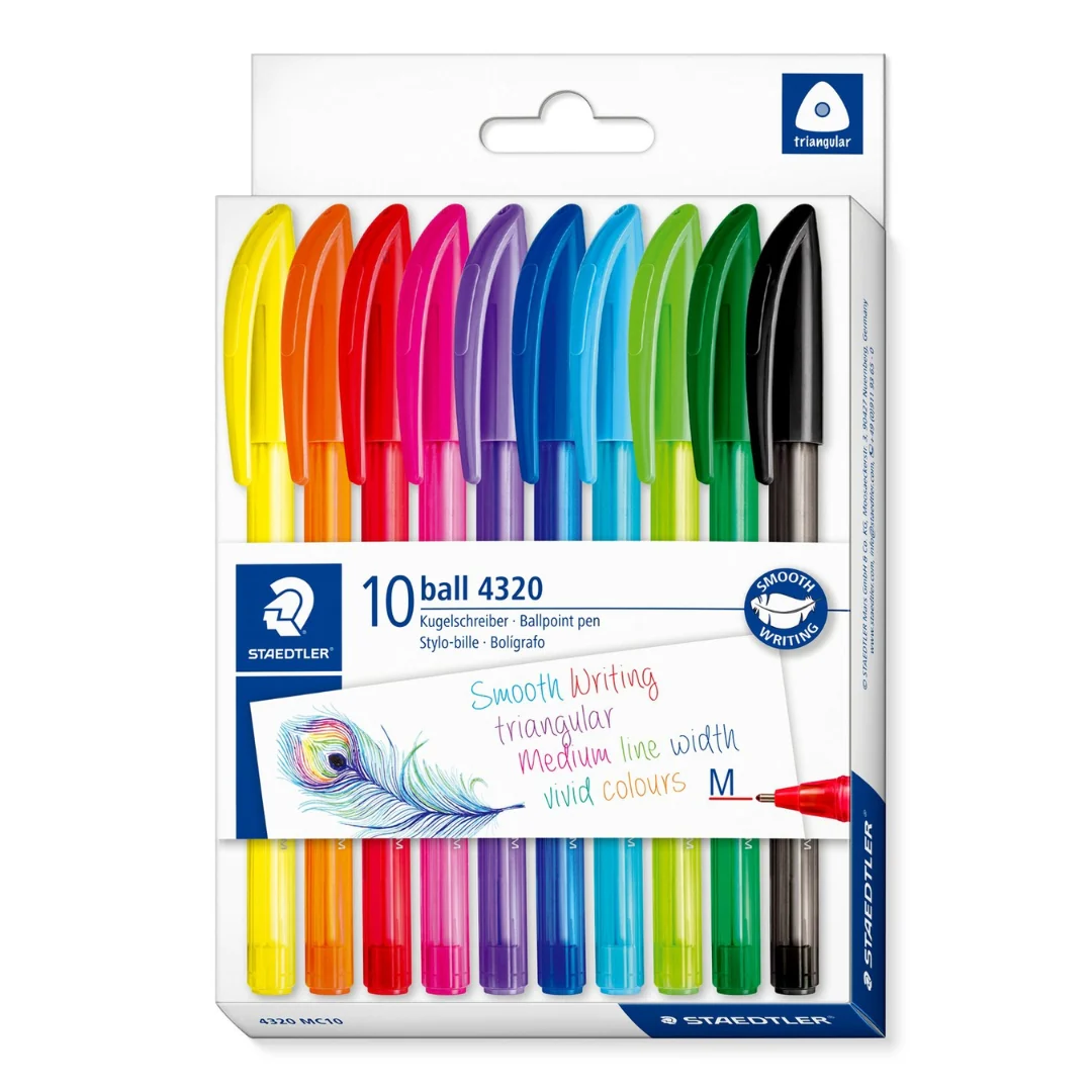 Staedtler 10pk Rainbow Ballpoint Pens