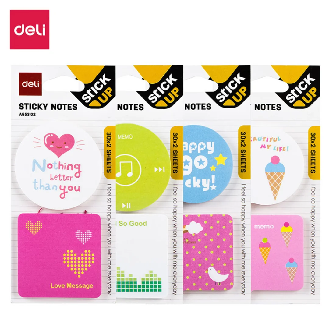 Sticky Notes 2 x 30 Sheets 51 x 51mm by Deli
