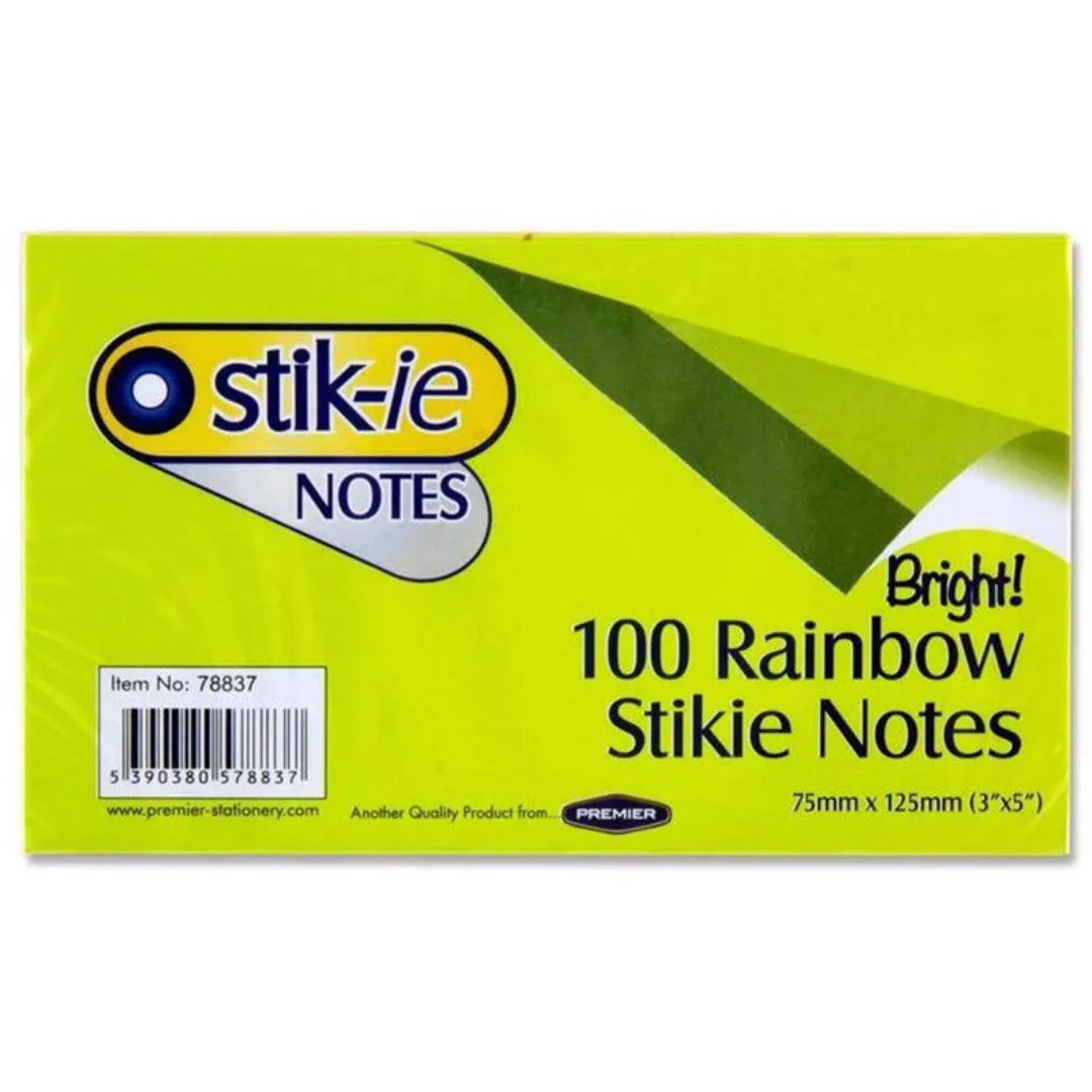 Stik-IE Notes 75x125mm 5-Color Rainbow - Image 2