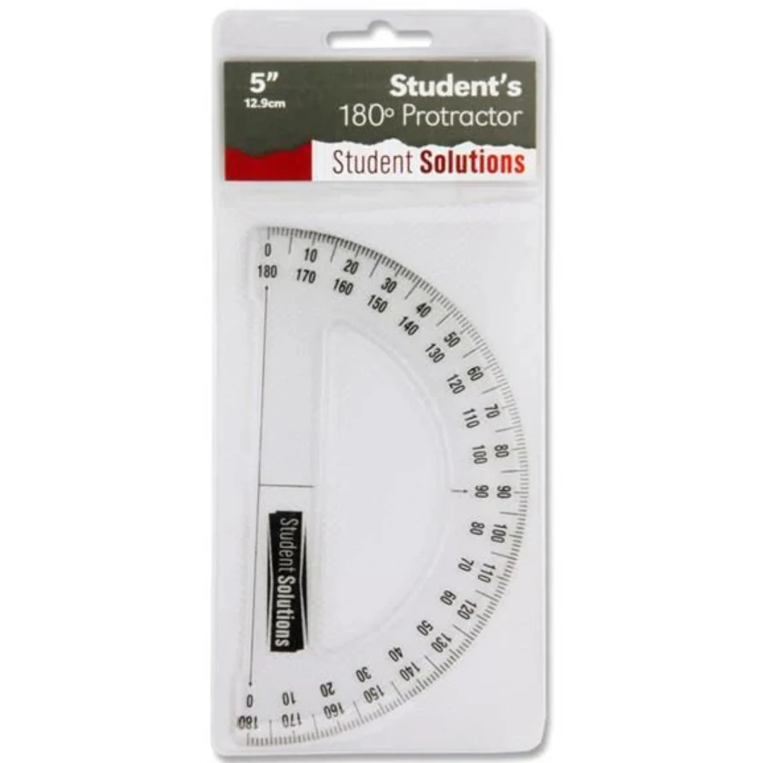 Student Solutions 12.9cm 180° Protractor