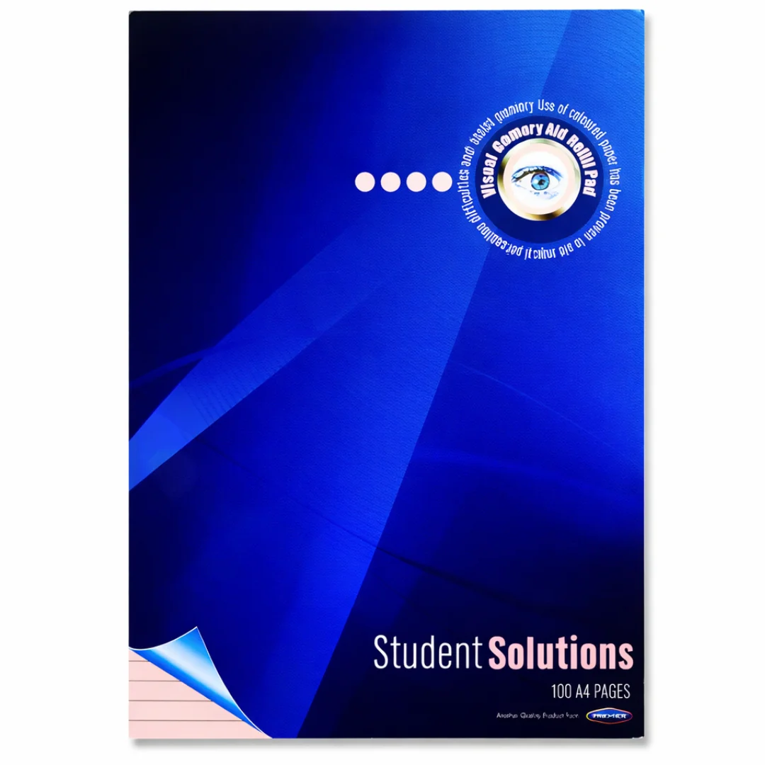 Student Solutions A4 Top-Bound Visual Memory Aid Refill Pad 100 Pages Pink