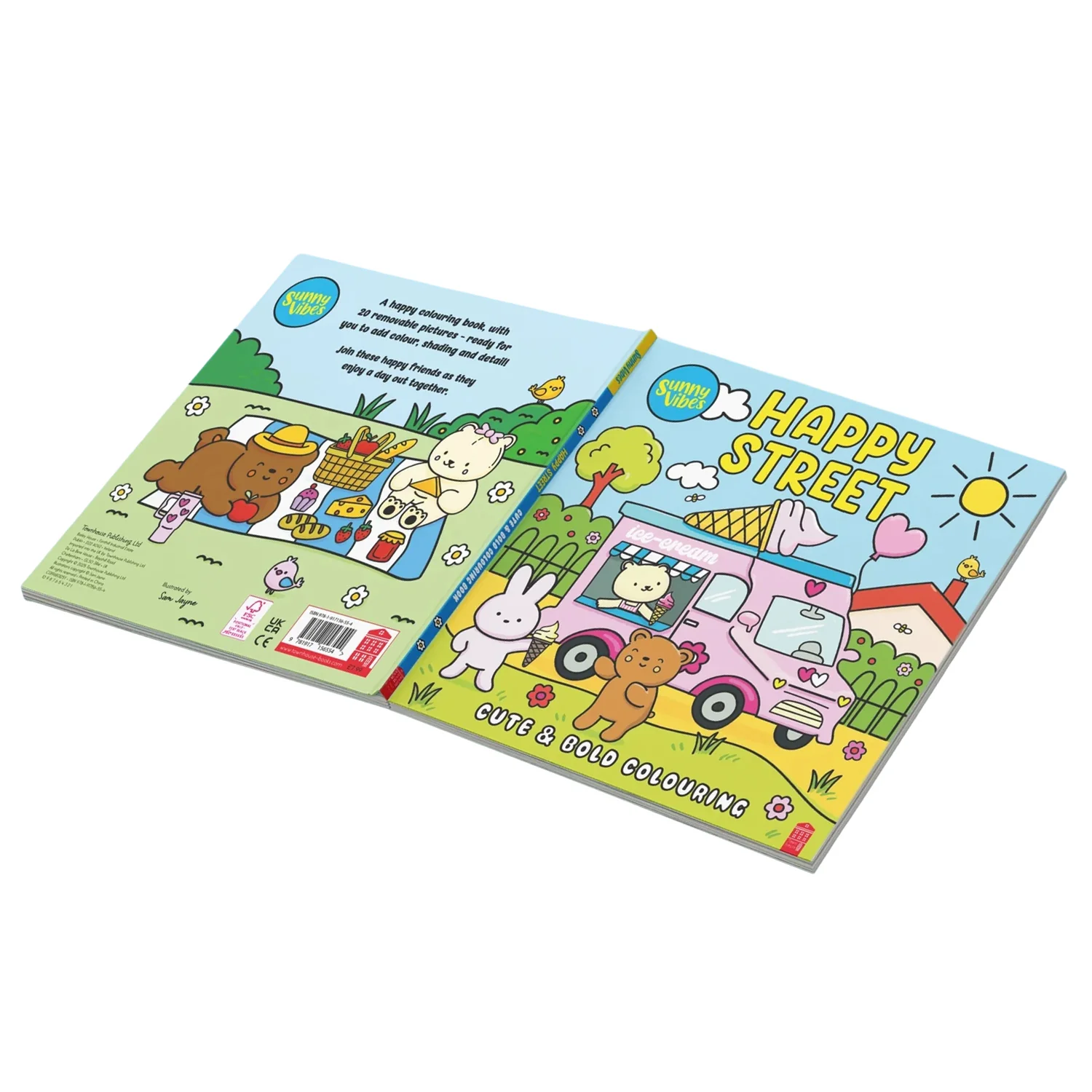 Sunny Vibes Happy Street Colour Book - Image 3