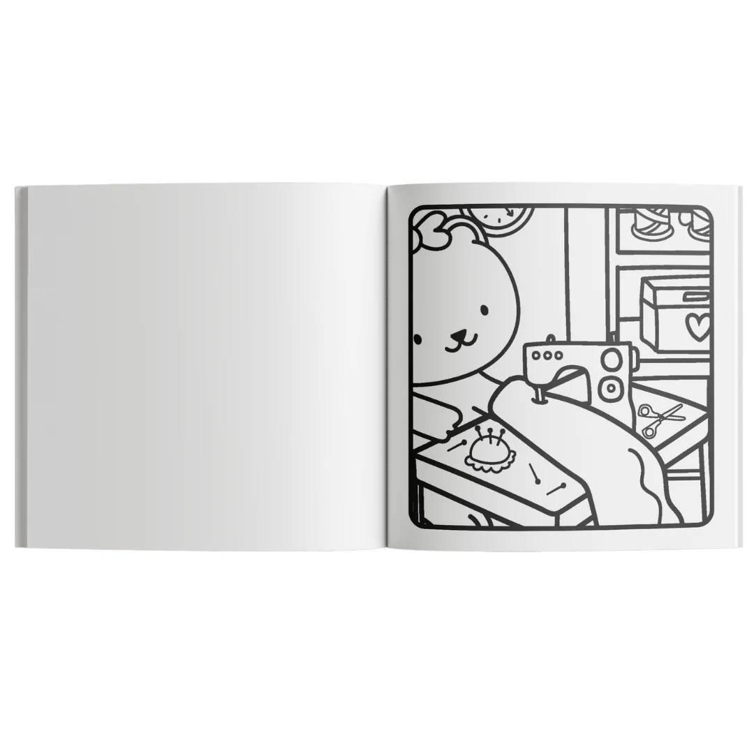 Sunny Vibes Pocket Colouring Book – Cosy Town - Image 2