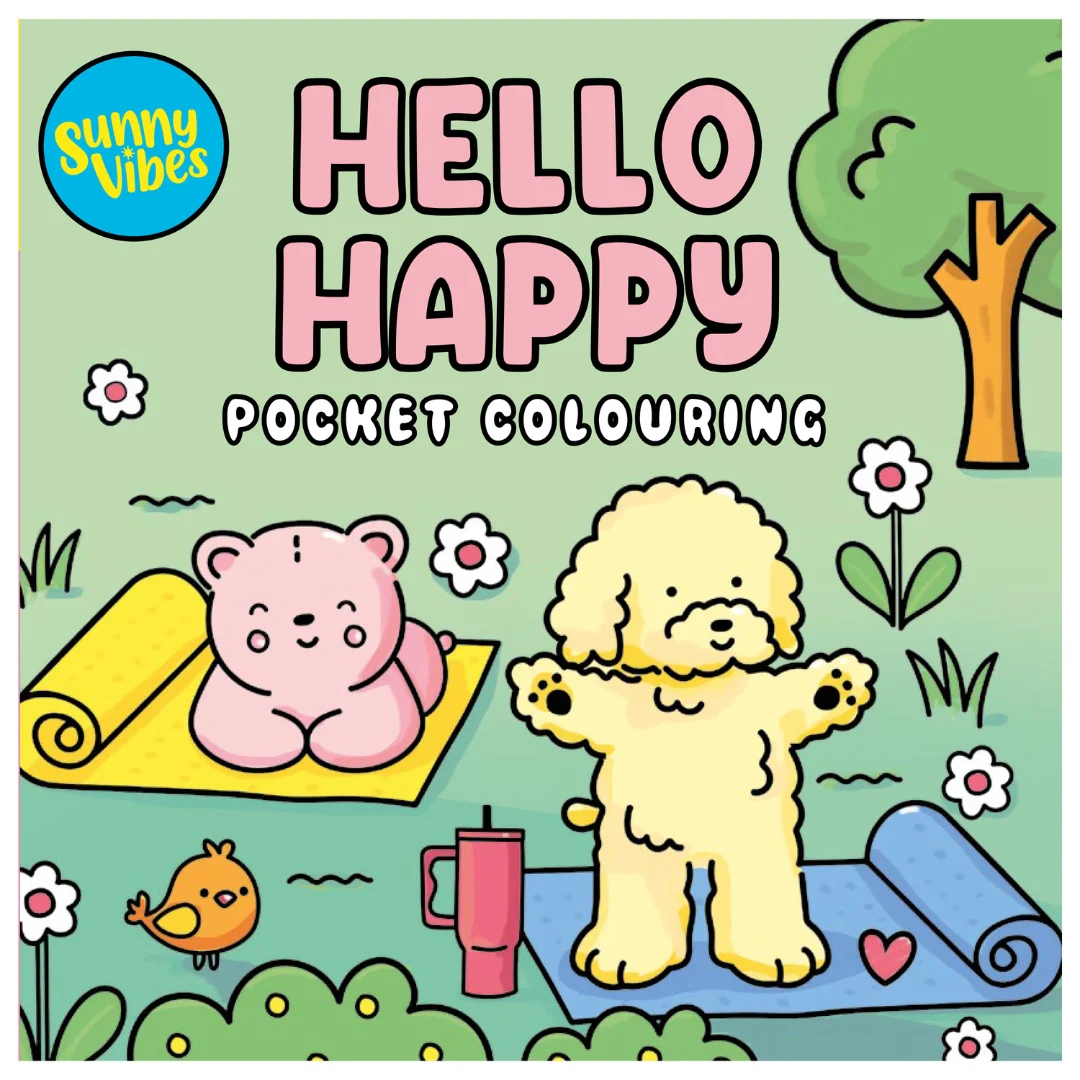 Sunny Vibes Pocket Colouring Book – Hello Happy