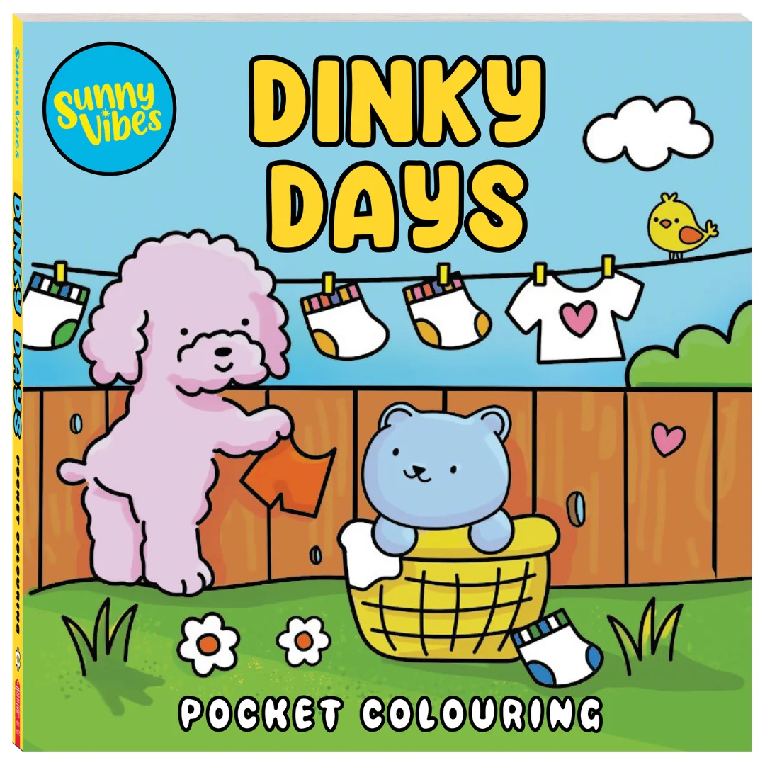 Sunny Vibes Pocket Colouring Book – Dinky Days