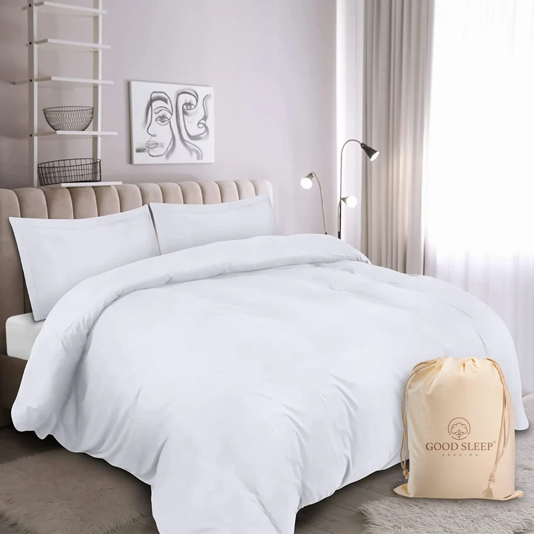 Super King White Duvet Cover Set