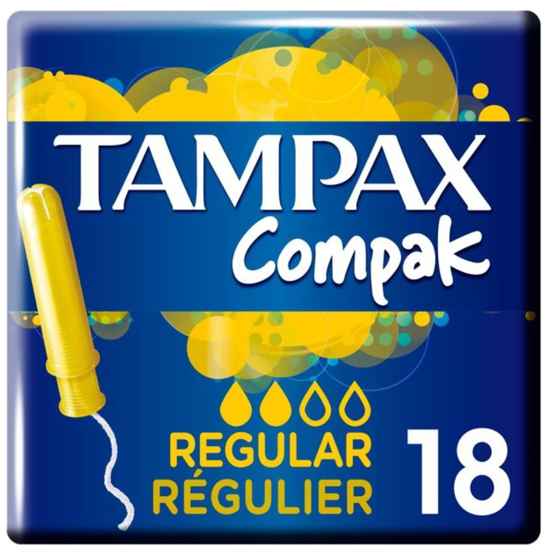 Tampax Compak Regular Tampons – 18 Pack