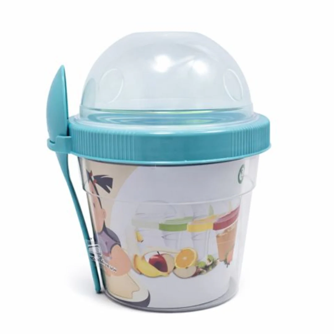 Teal Baby Food N Go Plastic Cup 500ml