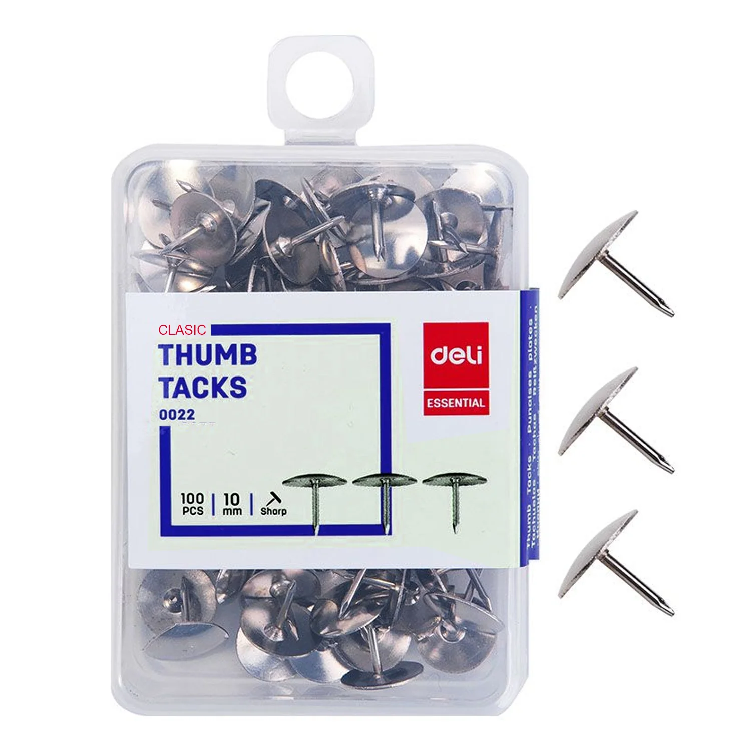 Thumb Tacks - 100Pcs - by Deli