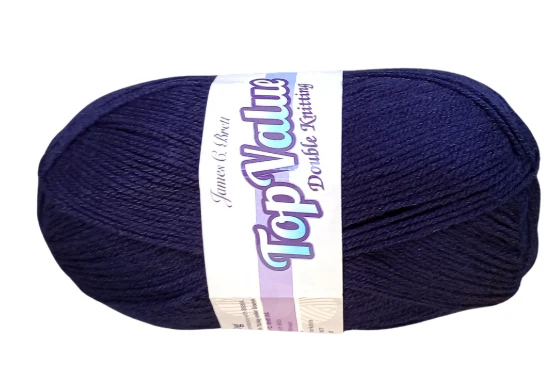 Top Value 100 Grams Double Knitting Wool 8416 Navy Blue