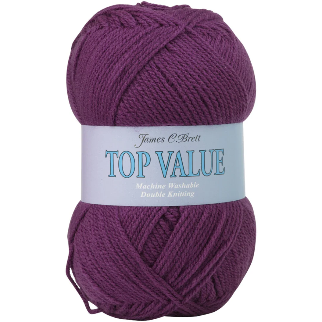 Top Value 100 Grams Double Knitting Wool 8423 Purple