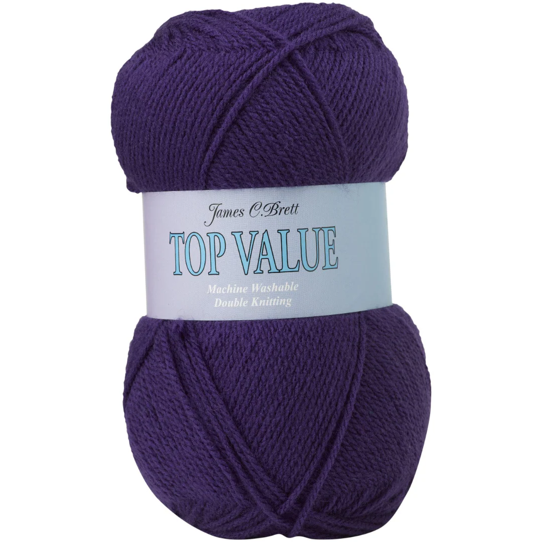Top Value 100 Grams Double Knitting Wool Purple