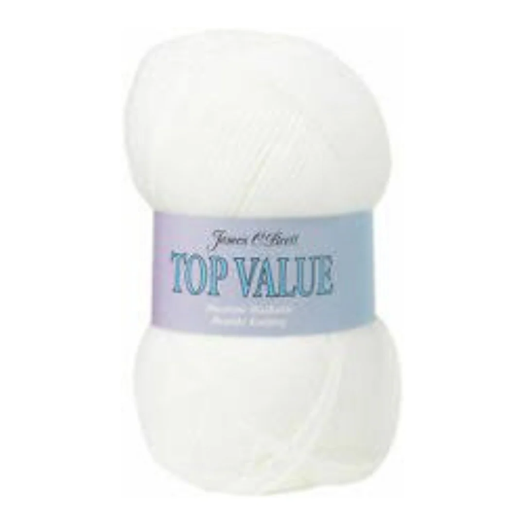 Top Value Double Wool 100G Shade 8428 White