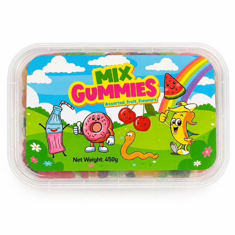 Plain Gummies Mix - Fruit Flavours 450g