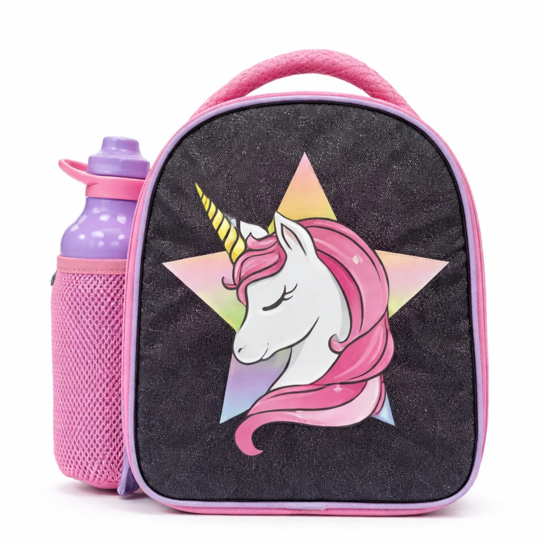 Unicorn Star Cool Bag Set with 600ml Bottle