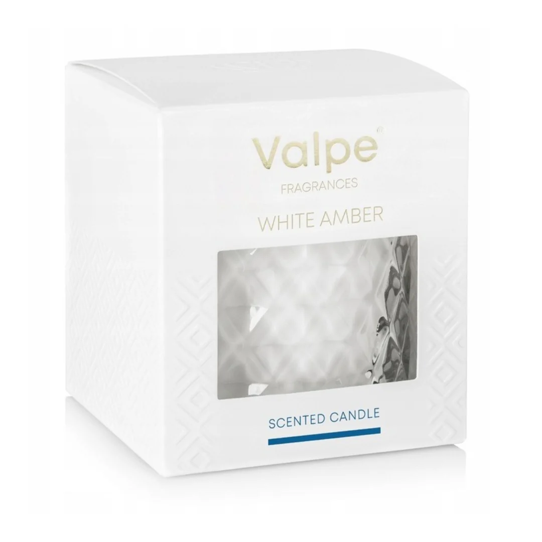 Valpe White Amber Crystal Candle 180g