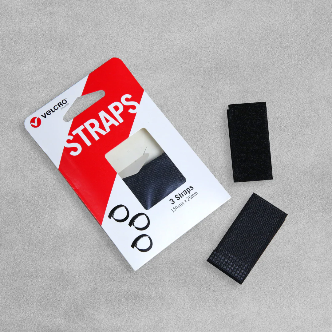 Velcro Black 3 Straps 150mm - Image 4