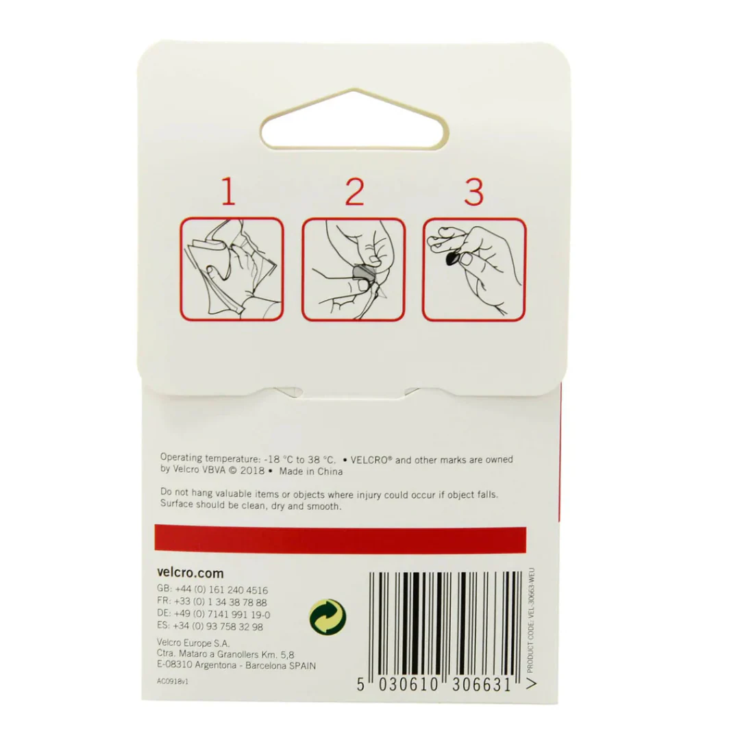 Velcro Black Large Coins 45mm - Image 3