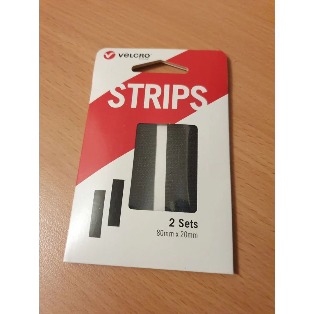 Velcro Strips Black 80mm x 20mm (2 sets) - Image 4