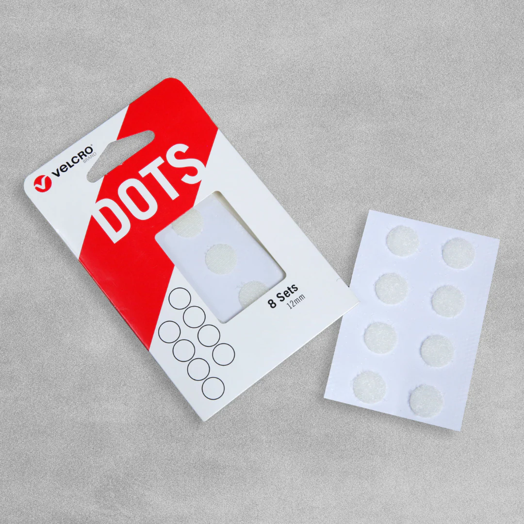Velcro White Dots 12mm (8sets) - Image 3