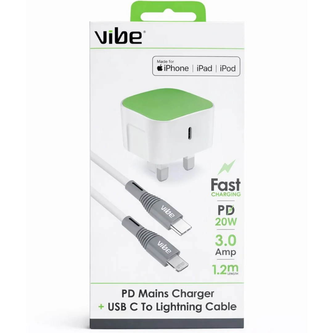 Vibe MFi Lightning Mains Charger 3Amp