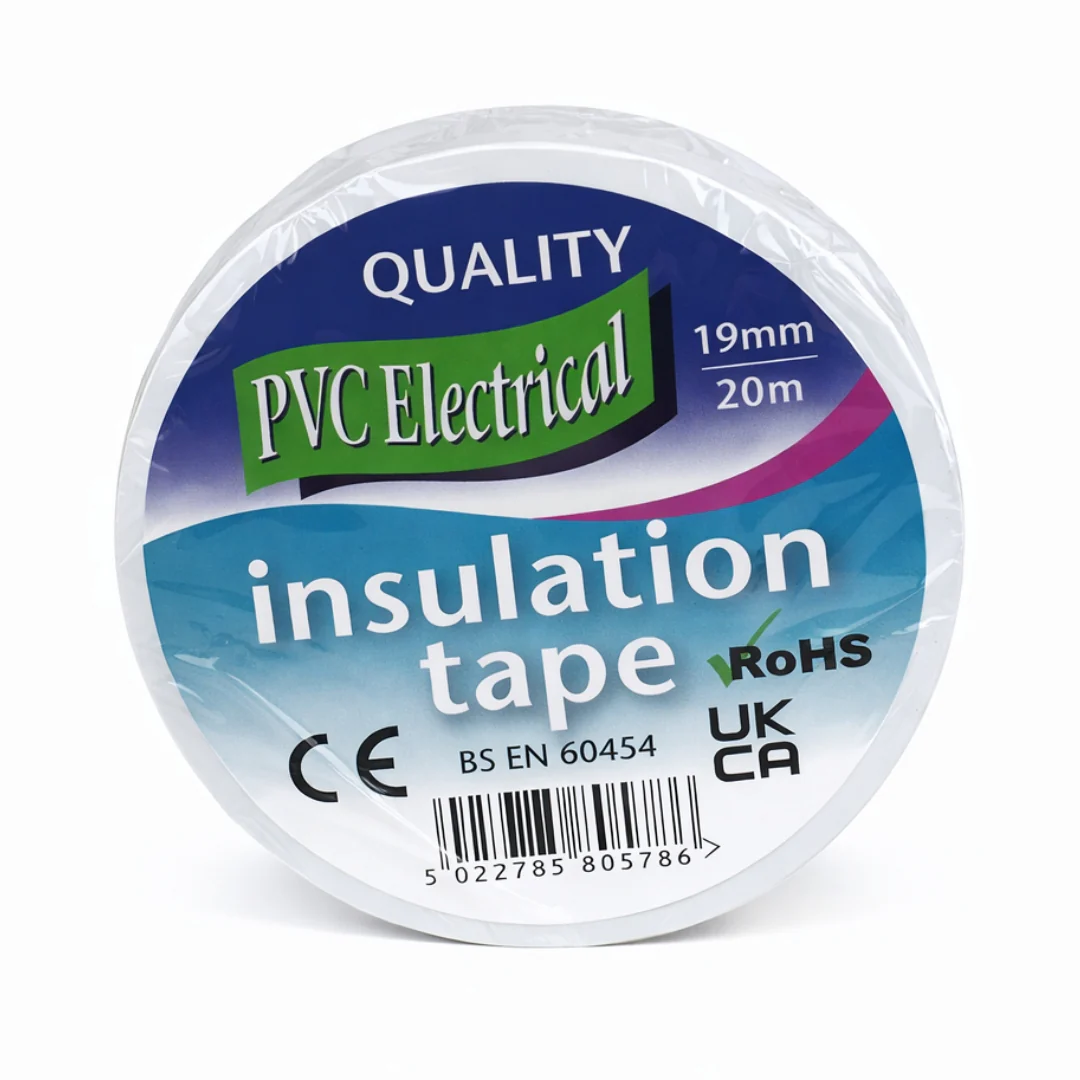 White Electrical PVC Tape 19mm x 20m
